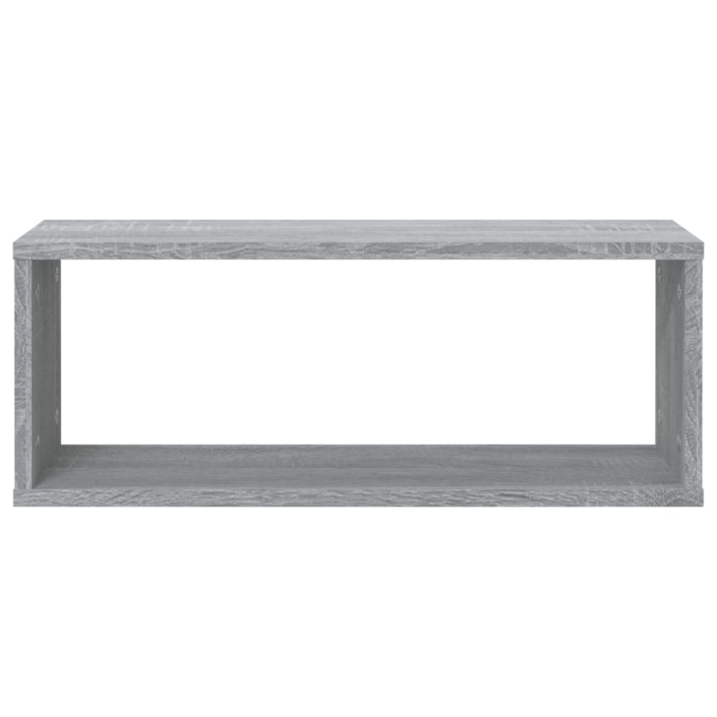 Ραφιέρες Τοίχου Κύβος 6 τεμ Γκρι Sonoma 60x15x23 εκ. Επεξ. Ξύλο - Pakobazaar