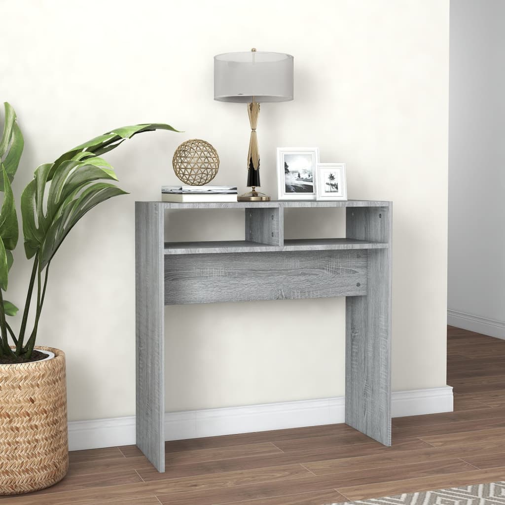 Τραπέζι Κονσόλα Γκρι Sonoma 78 x 30 x 80 εκ. Επεξεργασμένο Ξύλο - Pakobazaar
