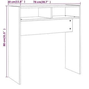 Τραπέζι Κονσόλα Καφέ Δρυς 78x30x80 εκ. Επεξεργασμένο Ξύλο