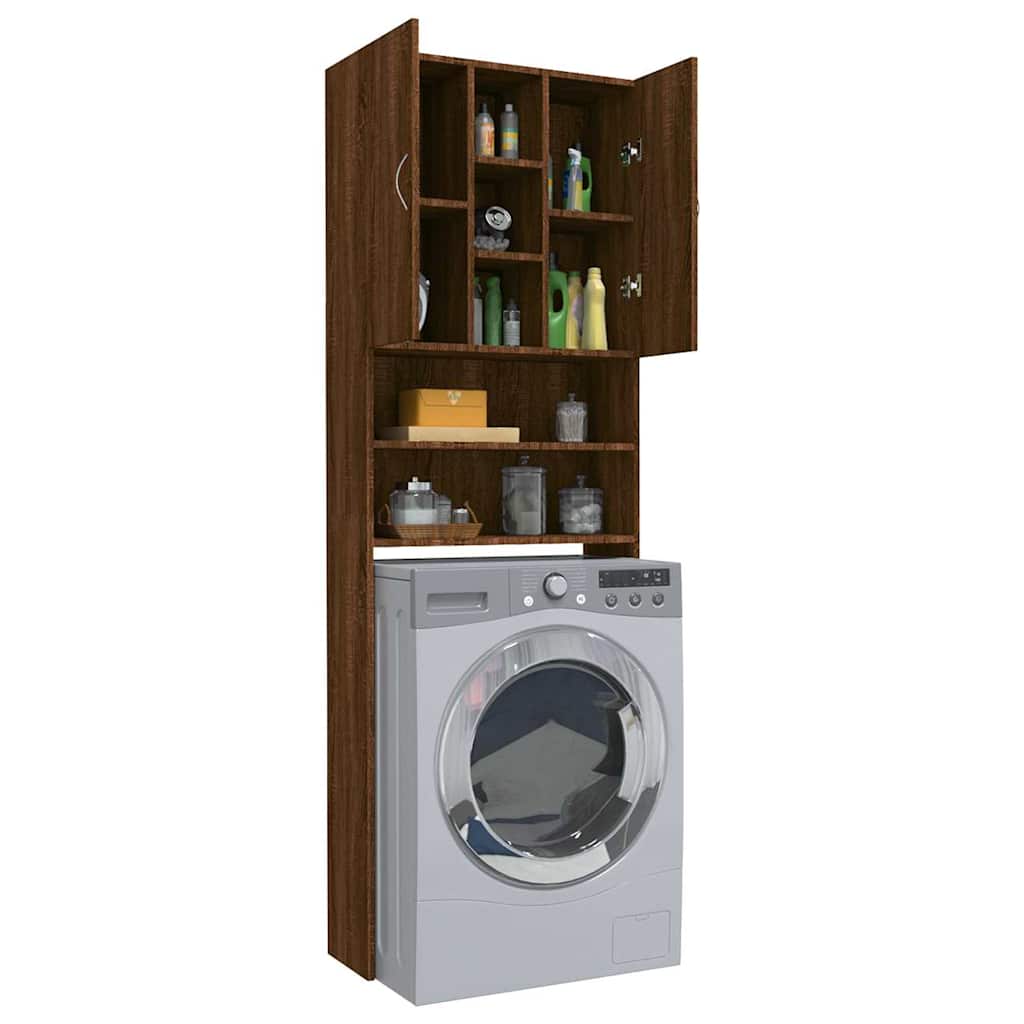 Ντουλάπι Πλυντηρίου Καφέ Δρυς 64 x 25,5 x 190 εκ.