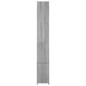 Ντουλάπι Μπάνιου Γκρι Sonoma 25x26,5x170 εκ. Επεξεργασμένο Ξύλο