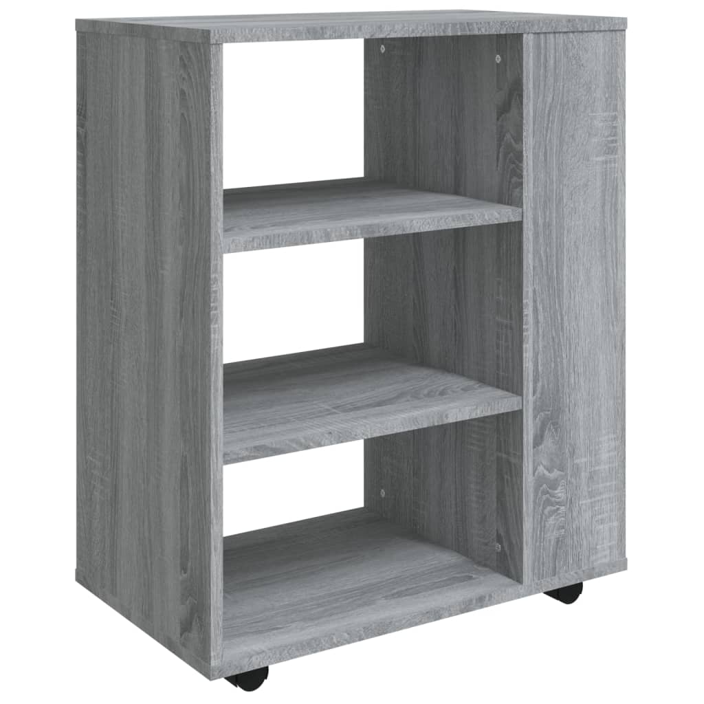 Ντουλάπι Με Ροδάκια Γκρι Sonoma 60 x 35 x 75 εκ. Επεξεργ. Ξύλο
