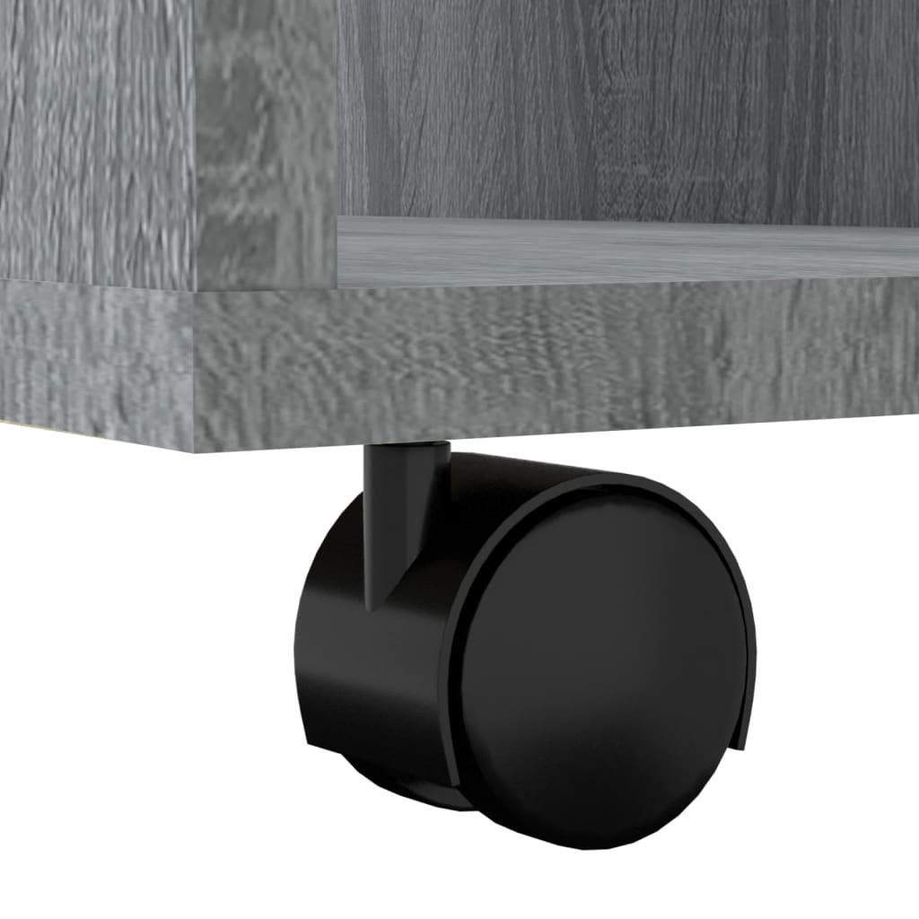 Ντουλάπι Με Ροδάκια Γκρι Sonoma 60 x 35 x 75 εκ. Επεξεργ. Ξύλο