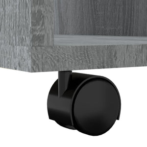Ντουλάπι Με Ροδάκια Γκρι Sonoma 60 x 35 x 75 εκ. Επεξεργ. Ξύλο