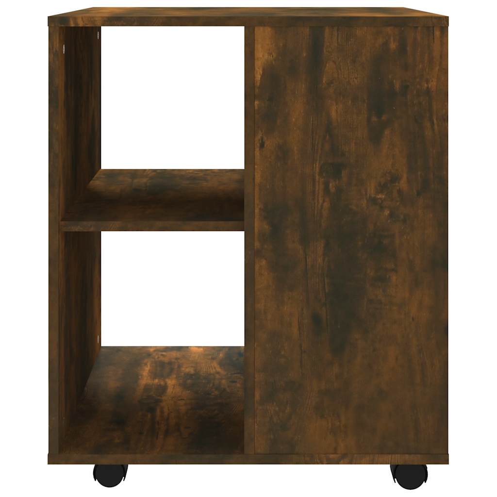 Ντουλάπι Με Ροδάκια Καπνιστή Δρυς 60x53x72 εκ. Επεξεργ. Ξύλο - Pakobazaar