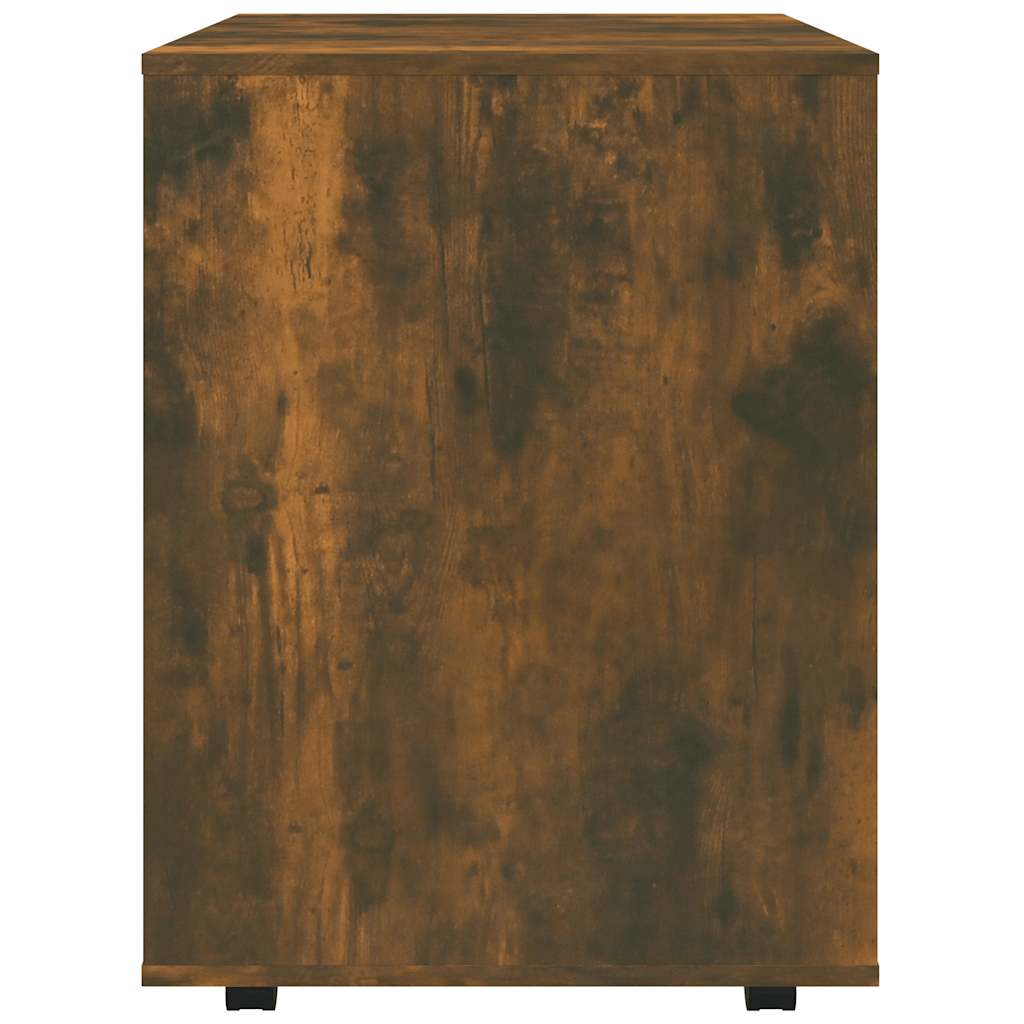 Ντουλάπι Με Ροδάκια Καπνιστή Δρυς 60x53x72 εκ. Επεξεργ. Ξύλο - Pakobazaar
