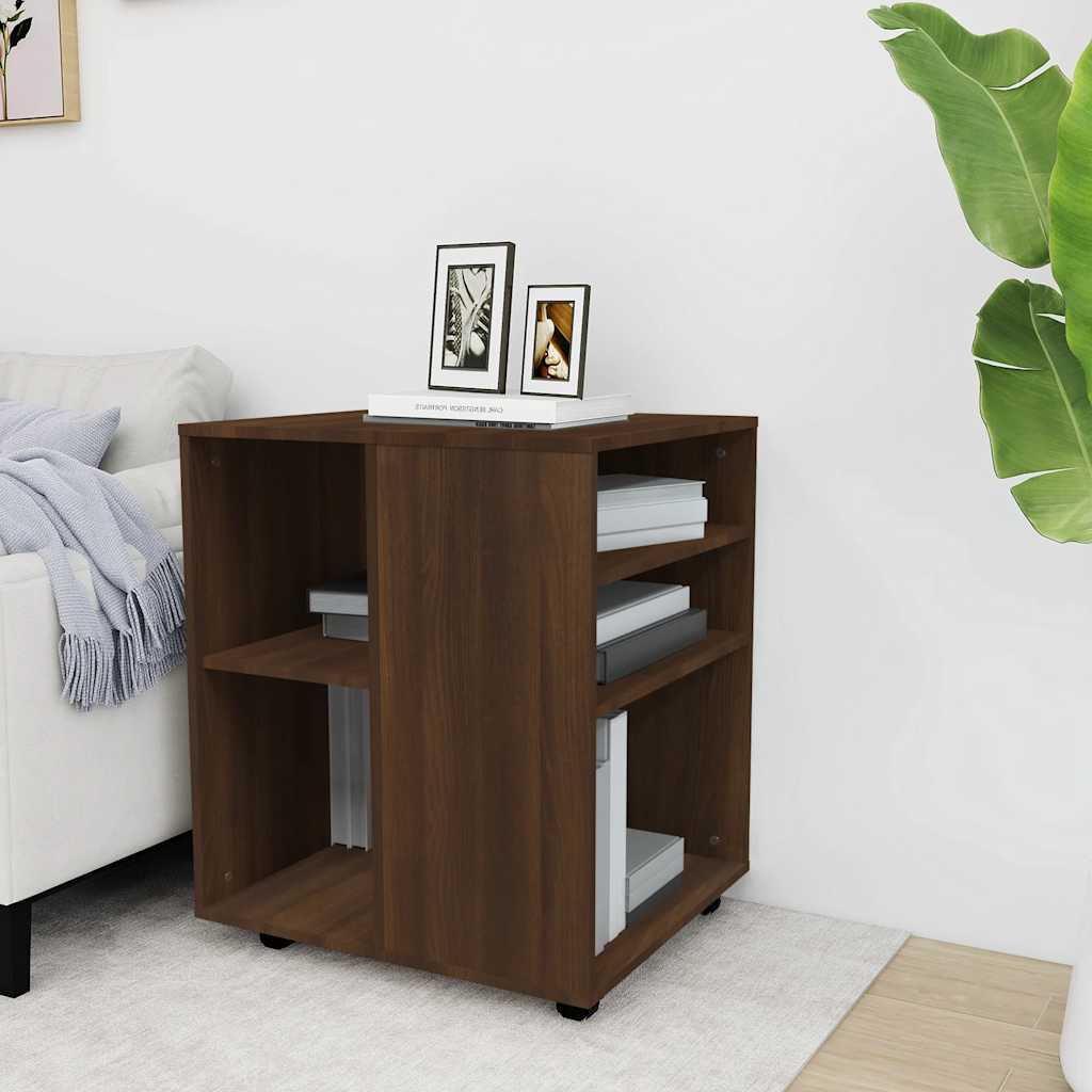 Ντουλάπι Με Ροδάκια Καφέ Δρυς 60 x 53 x 72 εκ. Επεξεργ. Ξύλο - Pakobazaar