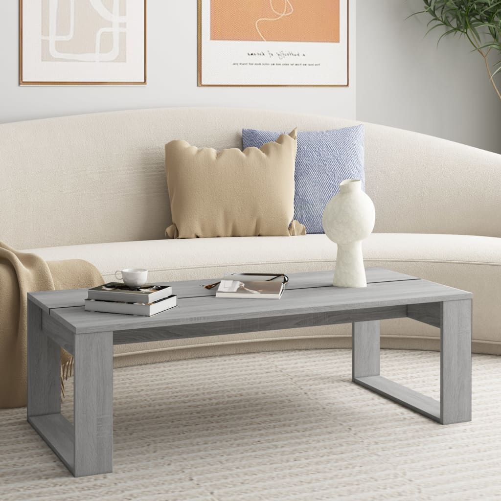 Τραπεζάκι Σαλονιού Γκρι Sonoma 110x50x35 εκ. από Επεξεργ. Ξύλο
