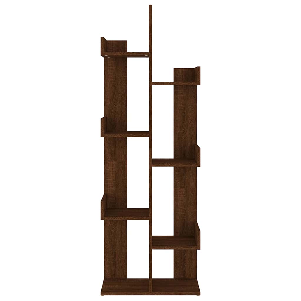 Βιβλιοθήκη Καφέ Δρυς 48 x 25,5 x 140 εκ. από Επεξεργασμένο Ξύλο
