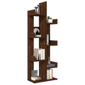 Βιβλιοθήκη Καφέ Δρυς 48 x 25,5 x 140 εκ. από Επεξεργασμένο Ξύλο