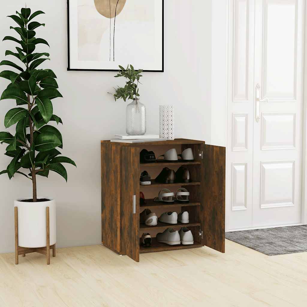 Παπουτσοθήκη Καπνιστή Δρυς 60x35x70 εκ. από Επεξεργασμένο Ξύλο - Pakobazaar