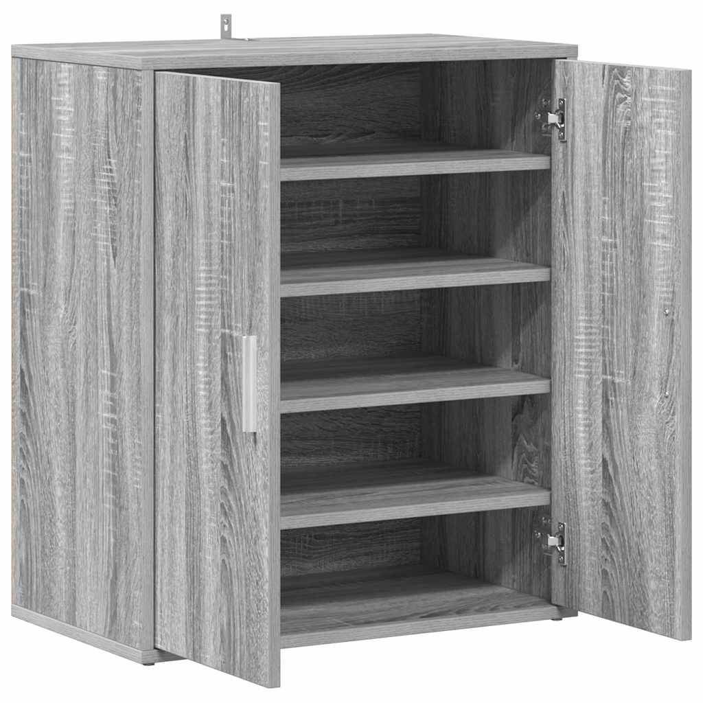 Παπουτσοθήκη Γκρι Sonoma 60x35x70 εκ. από Επεξεργασμένο Ξύλο