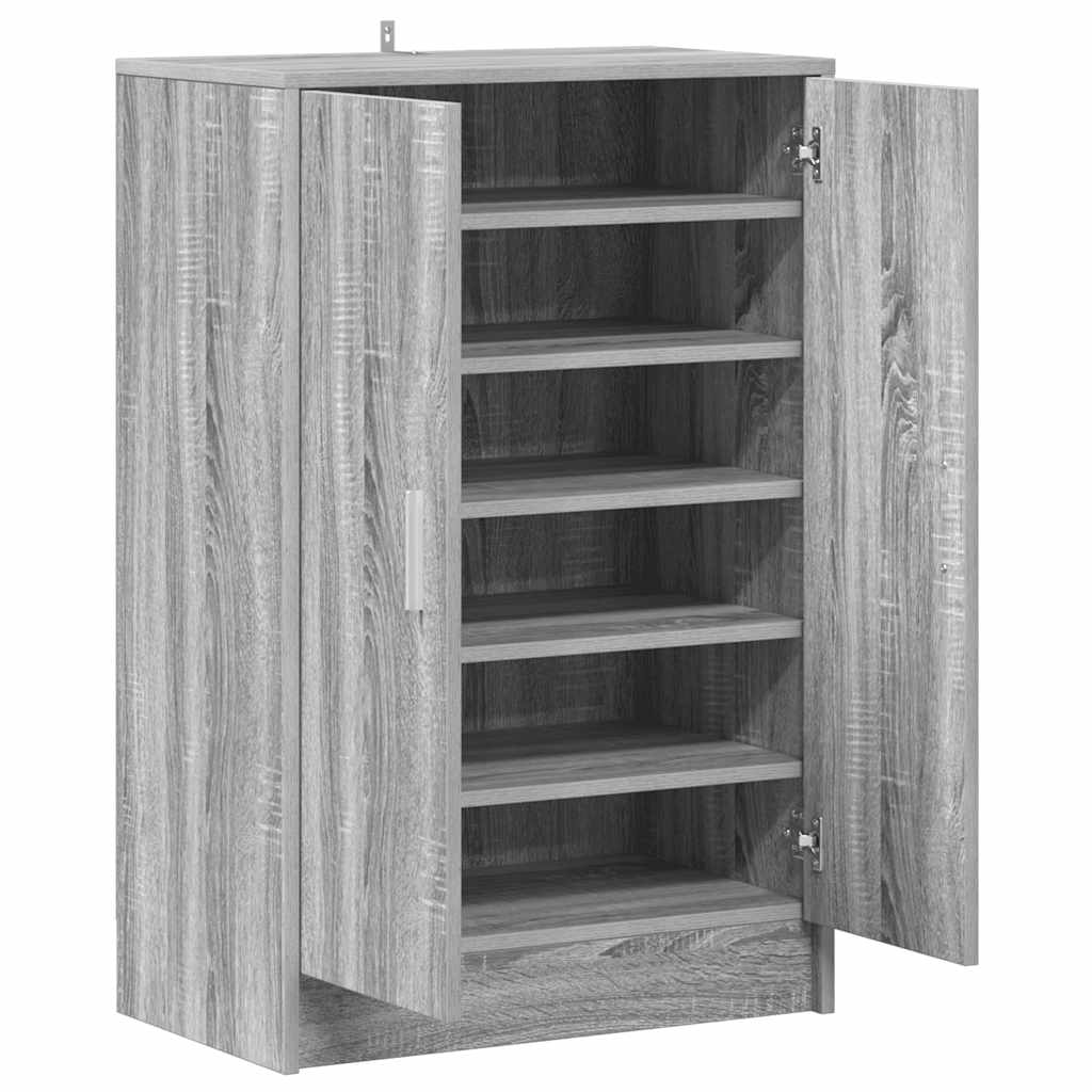 Παπουτσοθήκη Γκρι Sonoma 60 x 35 x 92 εκ. Επεξεργασμένο Ξύλο