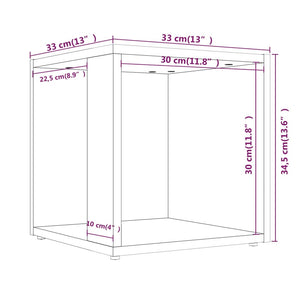 Τραπέζι Βοηθητικό Καπνιστή Δρυς 33x33x34,5 εκ. Επεξεργ. Ξύλο - Pakobazaar