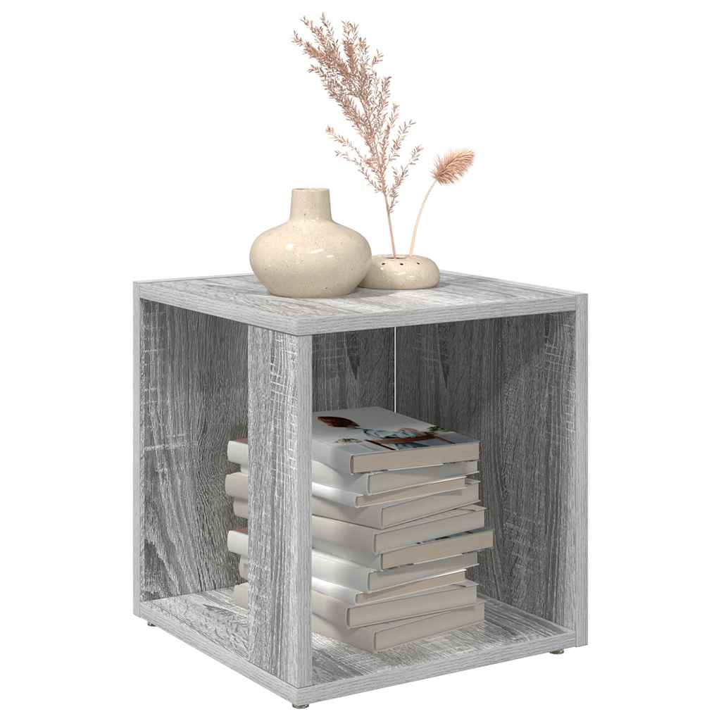 Τραπέζι Βοηθητικό Γκρι Sonoma 33x33x34,5 εκ. Επεξεργασμένο Ξύλο - Pakobazaar