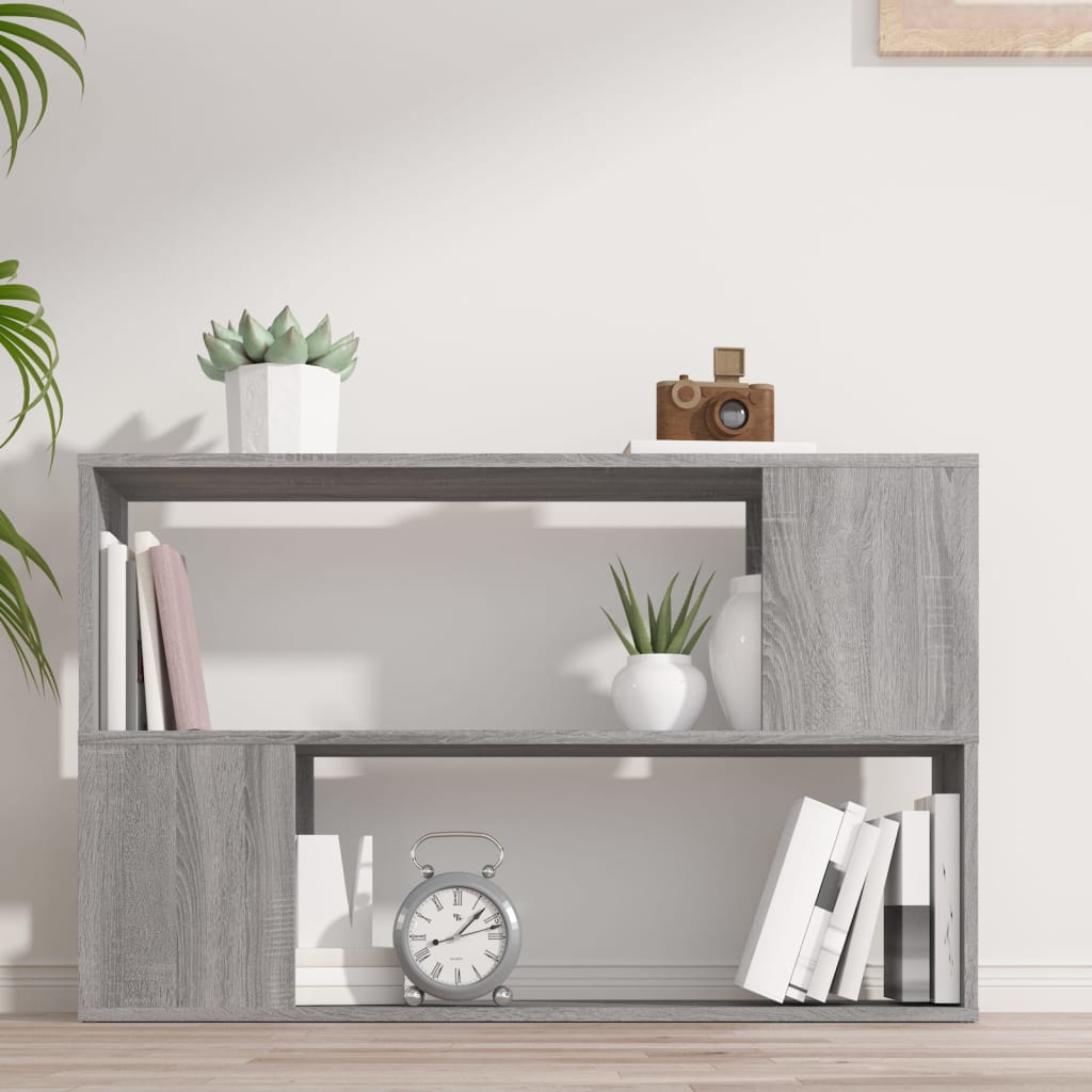 Βιβλιοθήκη Γκρι Sonoma 100 x 24 x 63 εκ. από Επεξεργασμένο Ξύλο - Pakobazaar