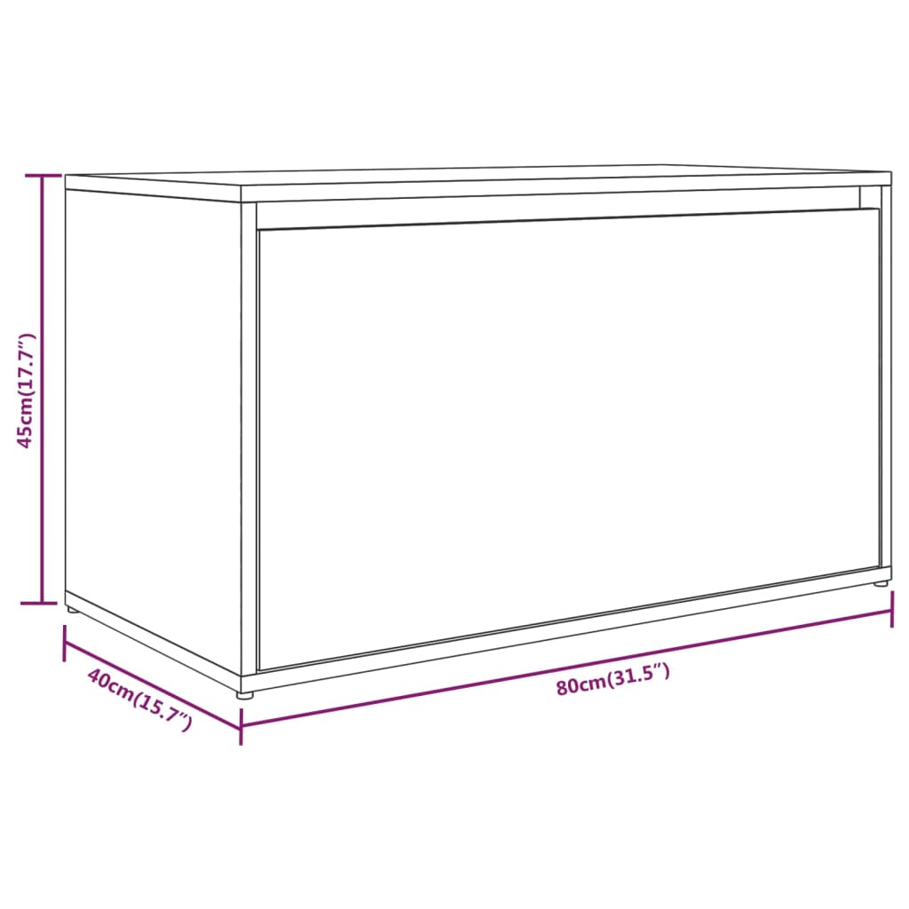 Πάγκος Χολ Γκρι Sonoma 80 x 40 x 45 εκ. από Επεξεργασμένο Ξύλο