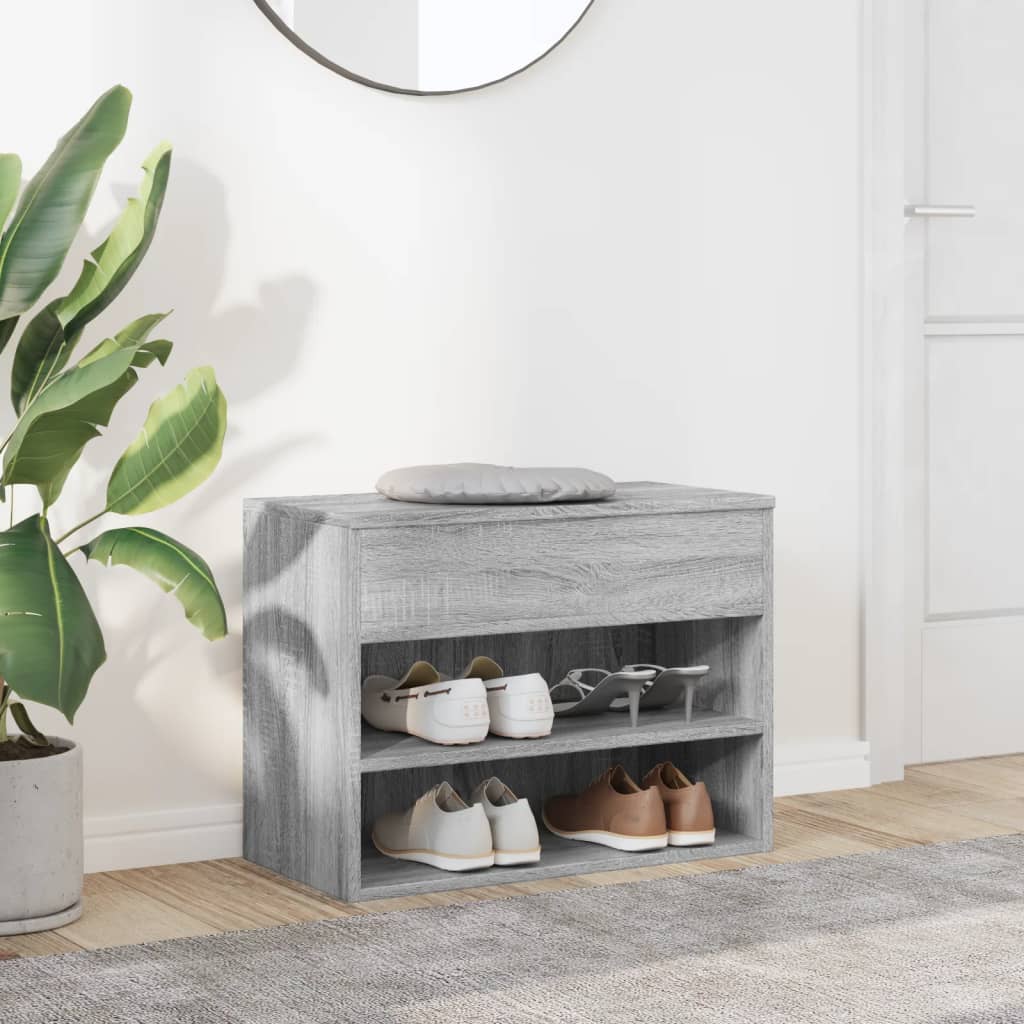 Παπουτσοθήκη Γκρι Sonoma 60x30x45 εκ. από Επεξεργασμένο Ξύλο - Pakobazaar