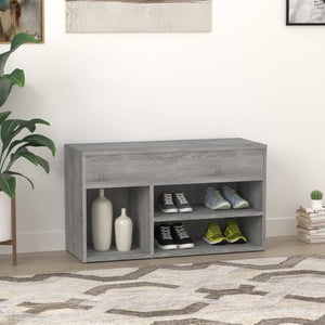 Παπουτσοθήκη Γκρι Sonoma 80x30x45 εκ. από Επεξεργασμένο Ξύλο