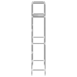 Ραφιέρα 2 Επιπέδων για Πλυντήριο Γκρι 69x28x143 εκ. από Σίδερο