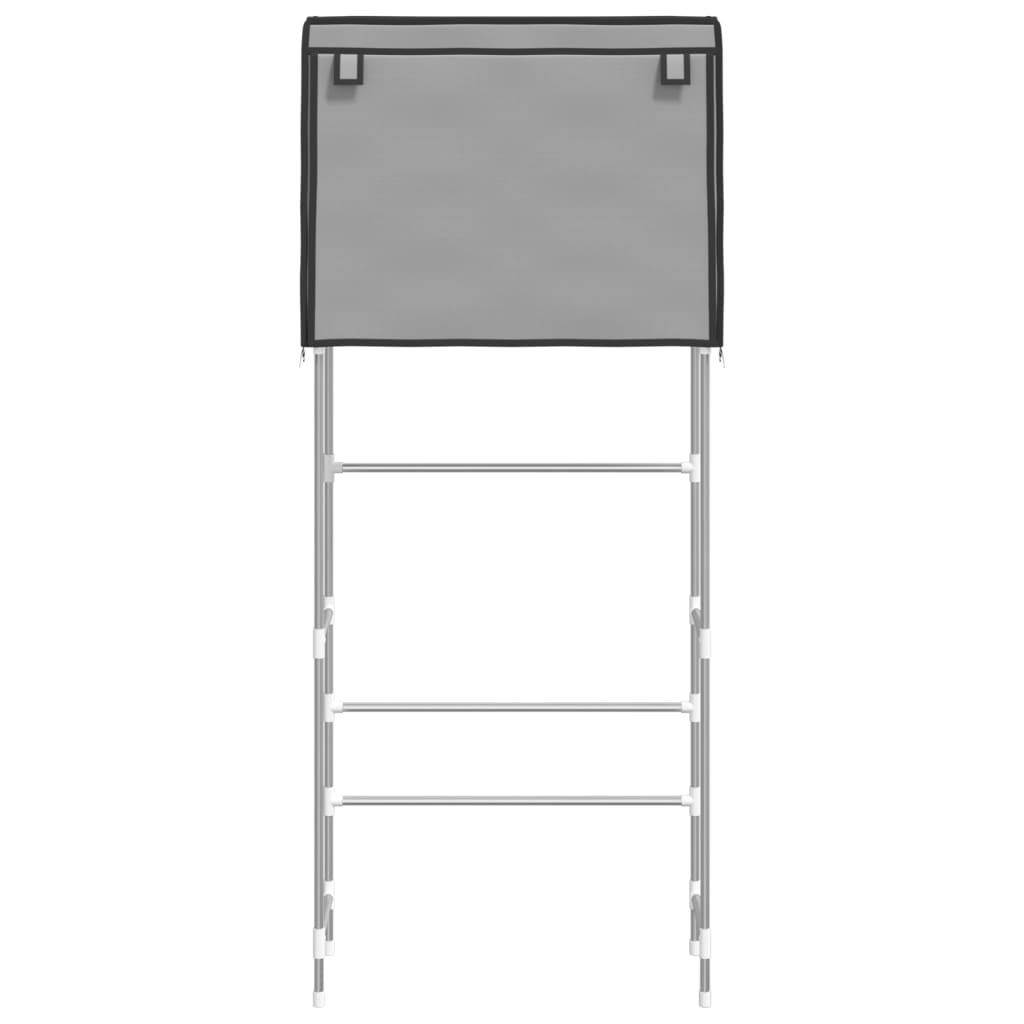 Ραφιέρα 2 Επιπέδων για Πλυντήριο Γκρι 71x29,5x170,5 εκ. Σίδερο