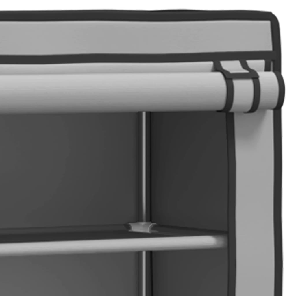 Ραφιέρα 2 Επιπέδων για Πλυντήριο Γκρι 71x29,5x170,5 εκ. Σίδερο