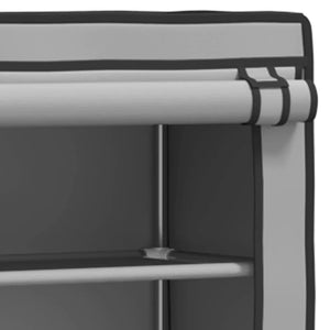 Ραφιέρα 2 Επιπέδων για Πλυντήριο Γκρι 71x29,5x170,5 εκ. Σίδερο
