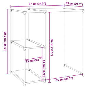 Ραφιέρα για Πλυντήριο Γκρι 87 x 55 x 90,5 εκ. από Σίδερο