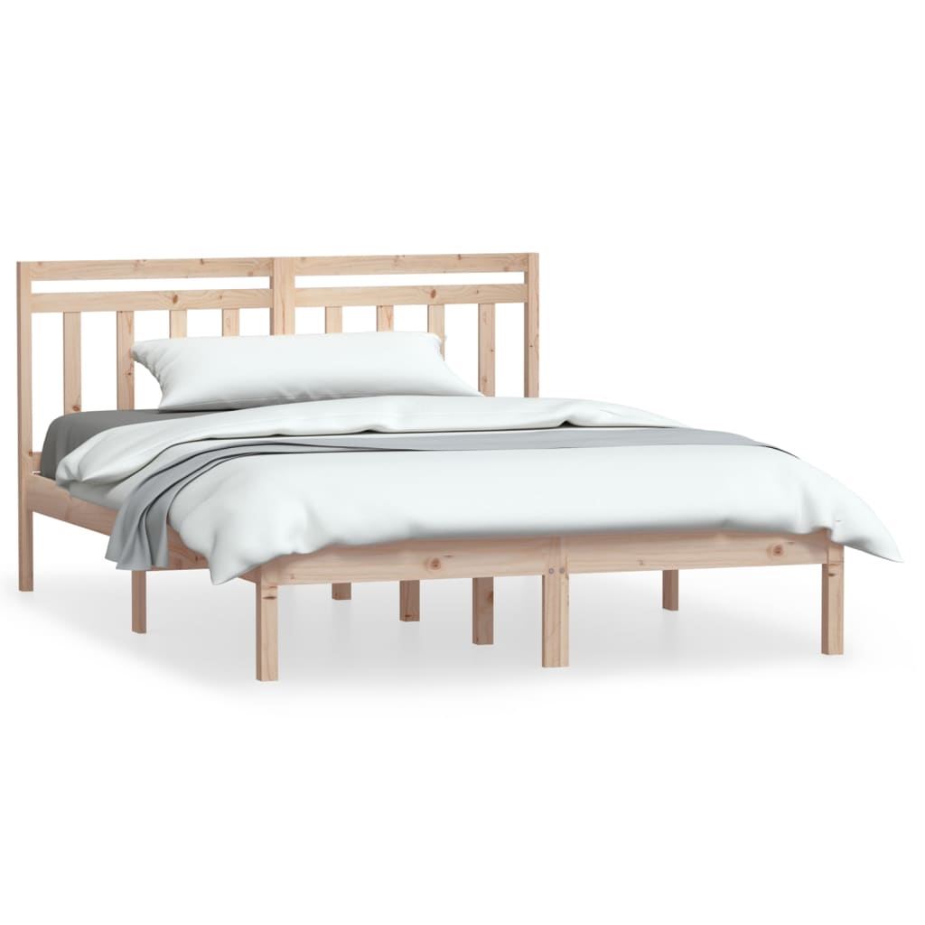Πλαίσιο Κρεβατιού 135 x 190 εκ. από Μασίφ Ξύλο Double - PAKOBAZAAR
