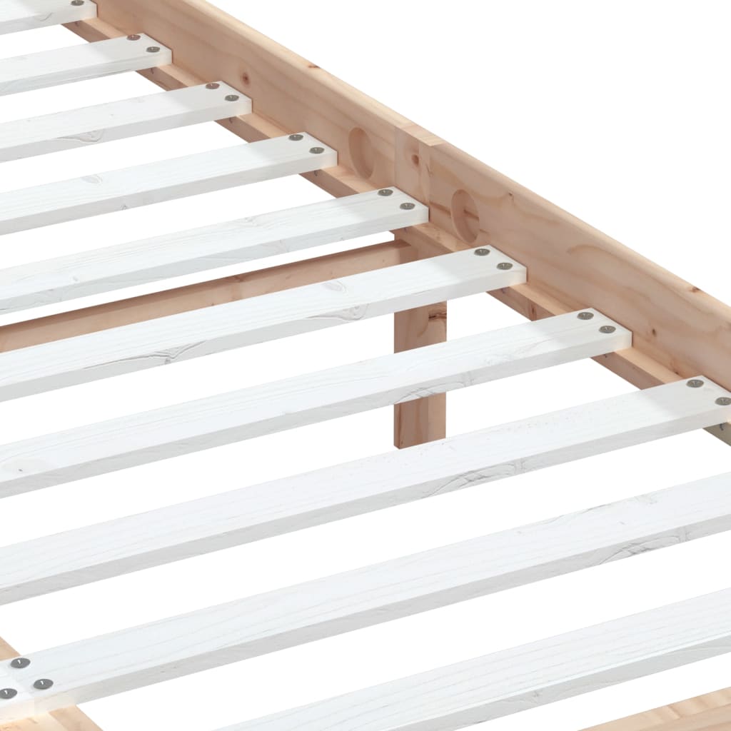 Πλαίσιο Κρεβατιού 135 x 190 εκ. από Μασίφ Ξύλο Double - PAKOBAZAAR