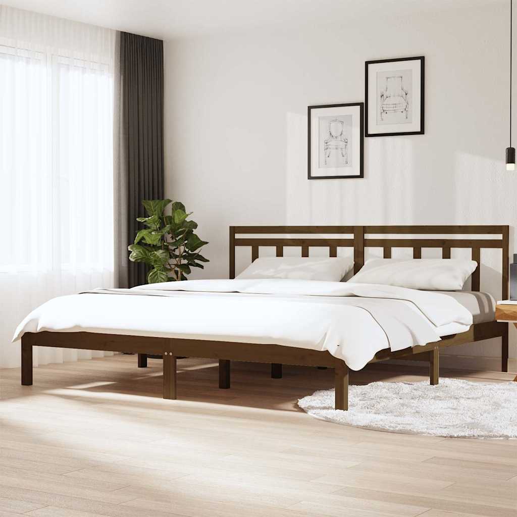 Πλαίσιο Κρεβατιού Μελί 180 x 200 εκ. Μασίφ Ξύλο Super King