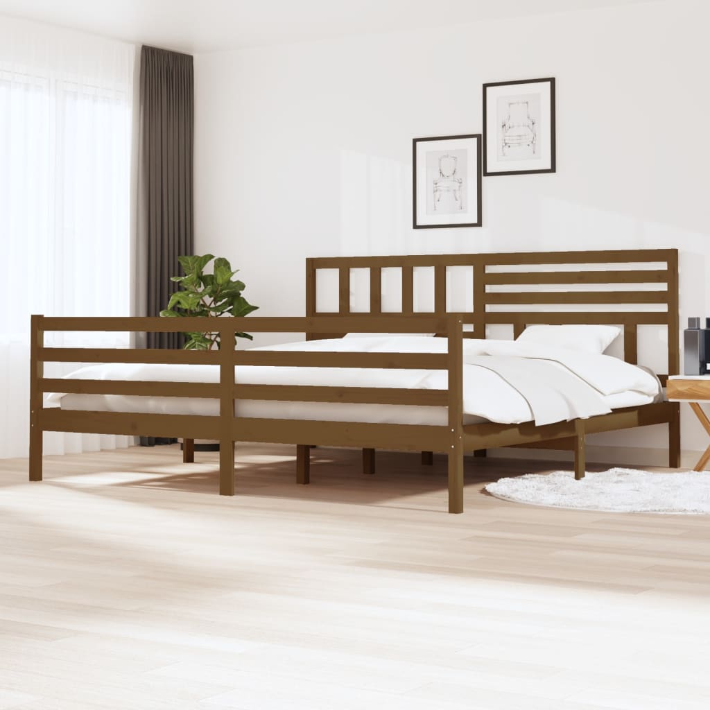 Πλαίσιο Κρεβατιού Μελί 180 x 200 εκ. Μασίφ Ξύλο Super King