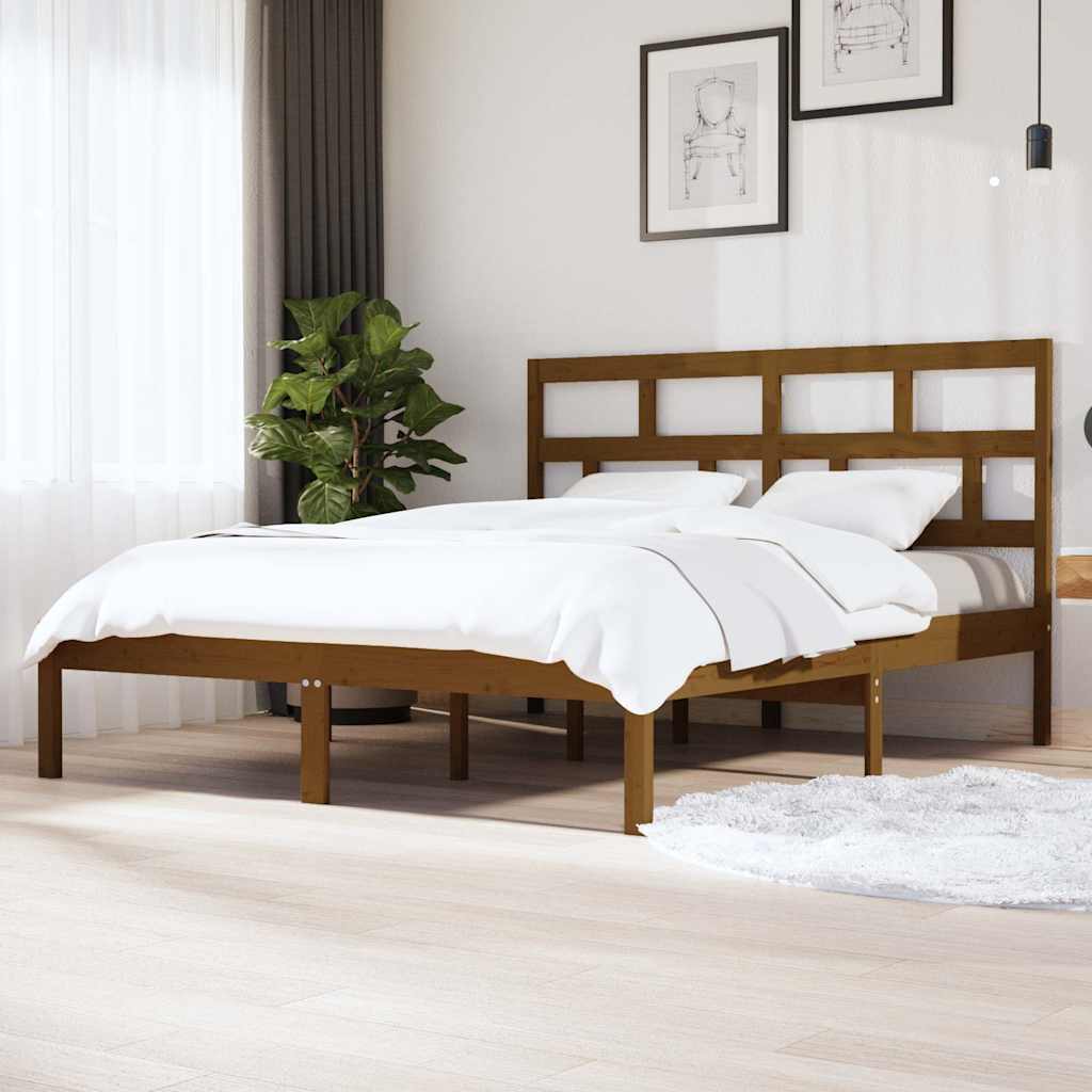Πλαίσιο Κρεβατιού Μελί 180 x 200 εκ. Μασίφ Ξύλο Super King