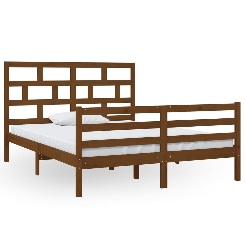 Πλαίσιο Κρεβατιού Μελί 150 x 200 εκ. Μασίφ Ξύλο King Size