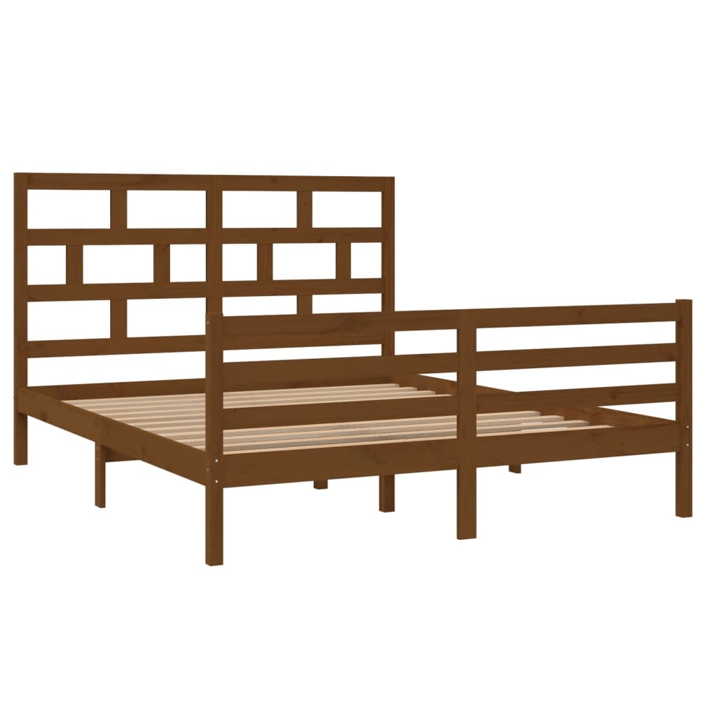 Πλαίσιο Κρεβατιού Μελί 150 x 200 εκ. Μασίφ Ξύλο King Size