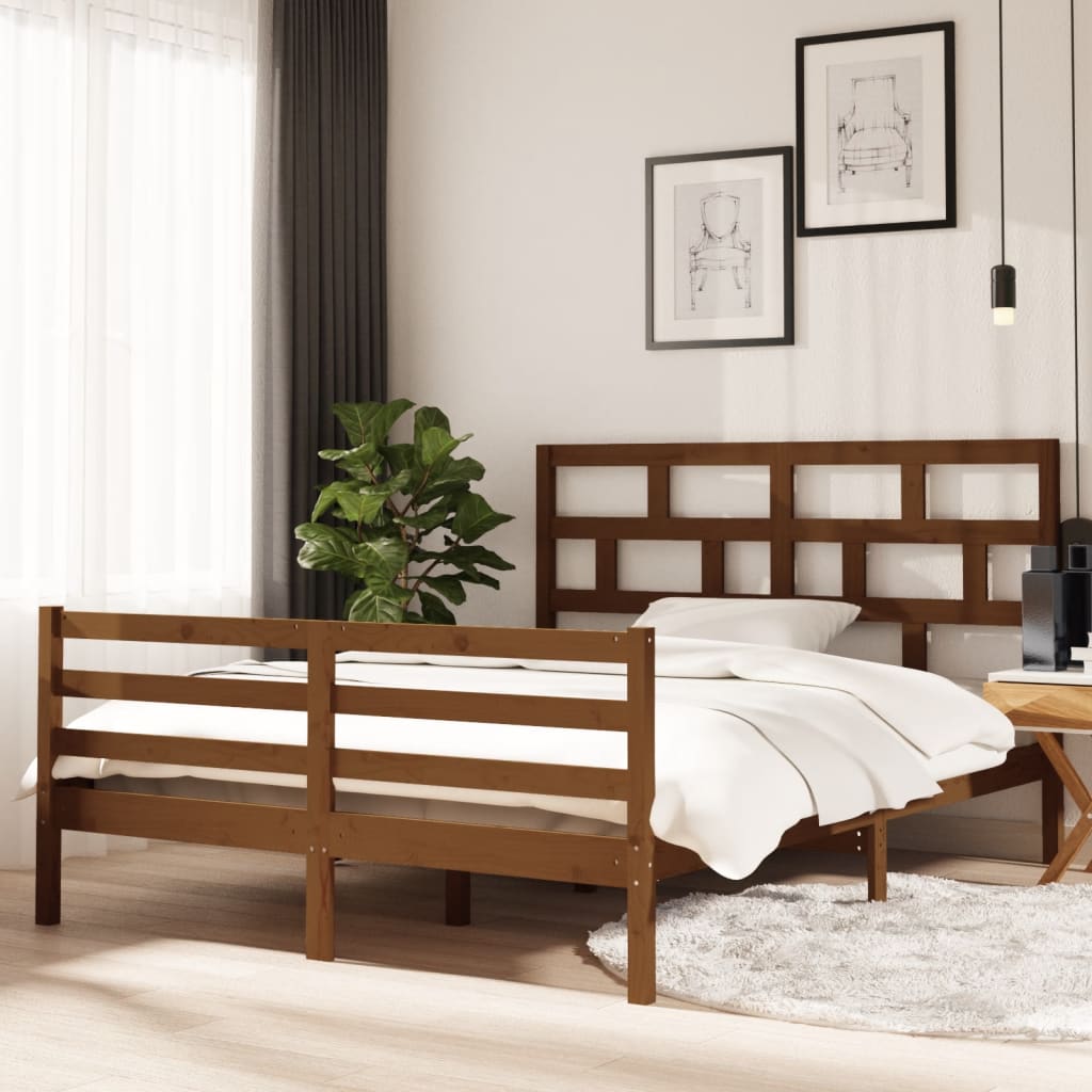 Πλαίσιο Κρεβατιού Μελί 150 x 200 εκ. Μασίφ Ξύλο King Size