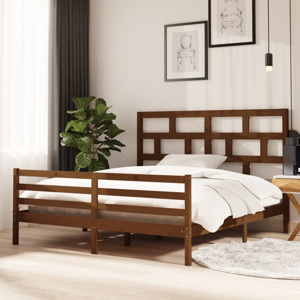 Πλαίσιο Κρεβατιού Μελί 180 x 200 εκ. Μασίφ Ξύλο Super King - Pakobazaar