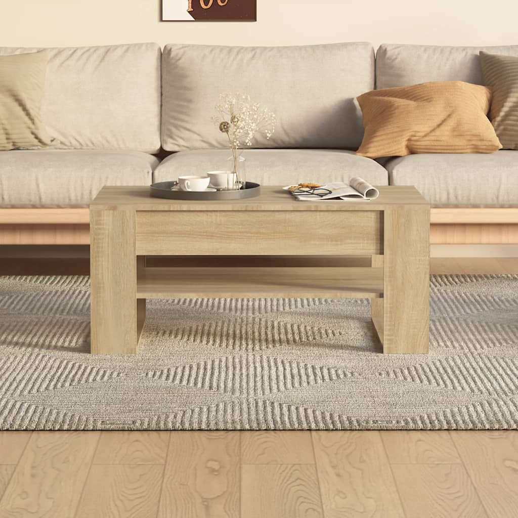 Τραπεζάκι Σαλονιού Sonoma Δρυς 102x55x45 εκ. Επεξεργασμένο Ξύλο - Pakobazaar
