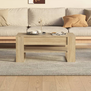 Τραπεζάκι Σαλονιού Sonoma Δρυς 102x55x45 εκ. Επεξεργασμένο Ξύλο - Pakobazaar