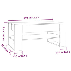 Τραπεζάκι Σαλονιού Sonoma Δρυς 102x55x45 εκ. Επεξεργασμένο Ξύλο - Pakobazaar