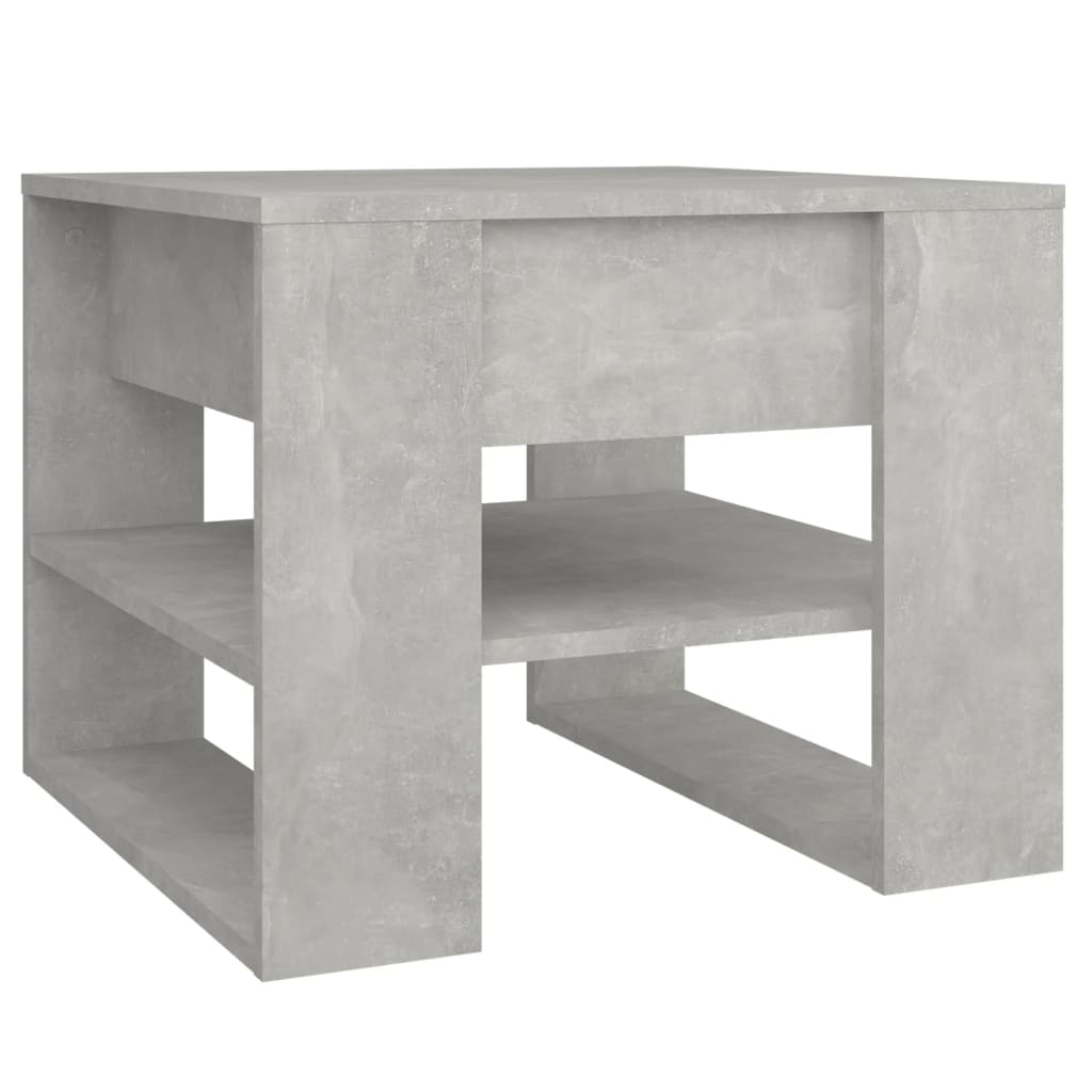 Τραπεζάκι Σαλονιού Γκρι Σκυρ. 55,5x55x45 εκ. Επεξεργασμένο Ξύλο
