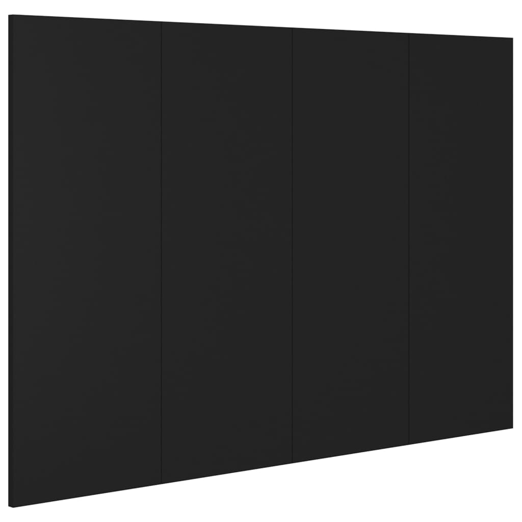 Κεφαλάρι Κρεβατιού Μαύρο 120x1,5x80 εκ. από Επεξεργασμένο Ξύλο