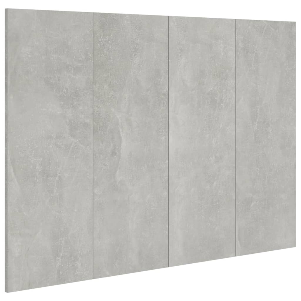 Κεφαλάρι Κρεβατιού Γκρι Σκυροδέματος 120x1,5x80 εκ. Επεξ. Ξύλο