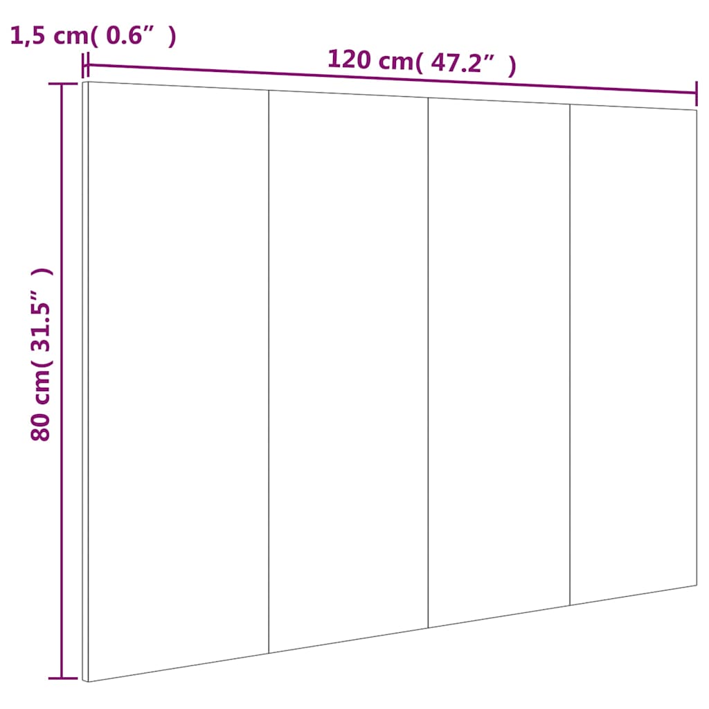 Κεφαλάρι Κρεβατιού Γυαλιστερό Λευκό 120x1,5x80 εκ Επεξεργ. Ξύλο