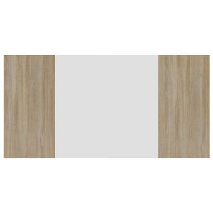 Κεφαλάρι Κρεβατιού Λευκό/Sonoma Δρυς 160x1,5x80 εκ. Επεξ. Ξύλο