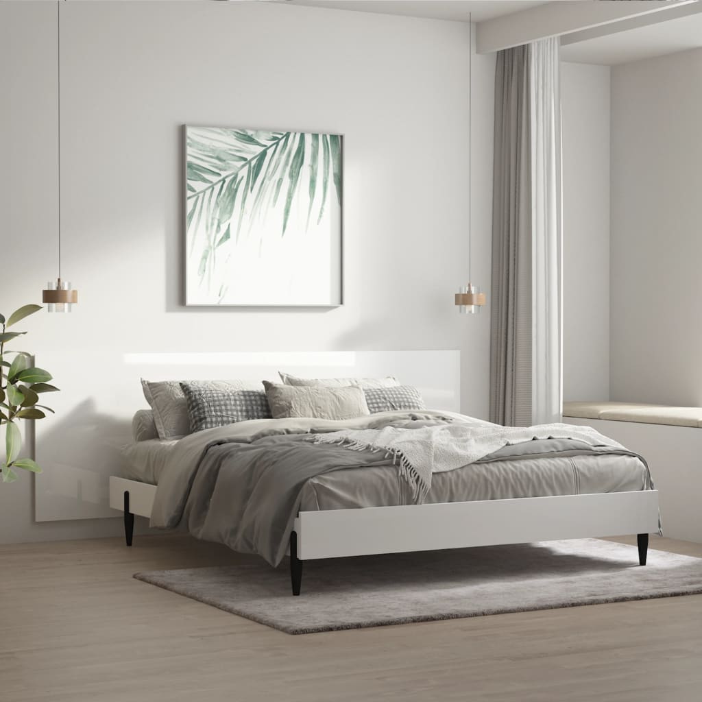 Κεφαλάρι Κρεβατιού Γυαλιστερό Λευκό 240x1,5x80 εκ Επεξεργ. Ξύλο
