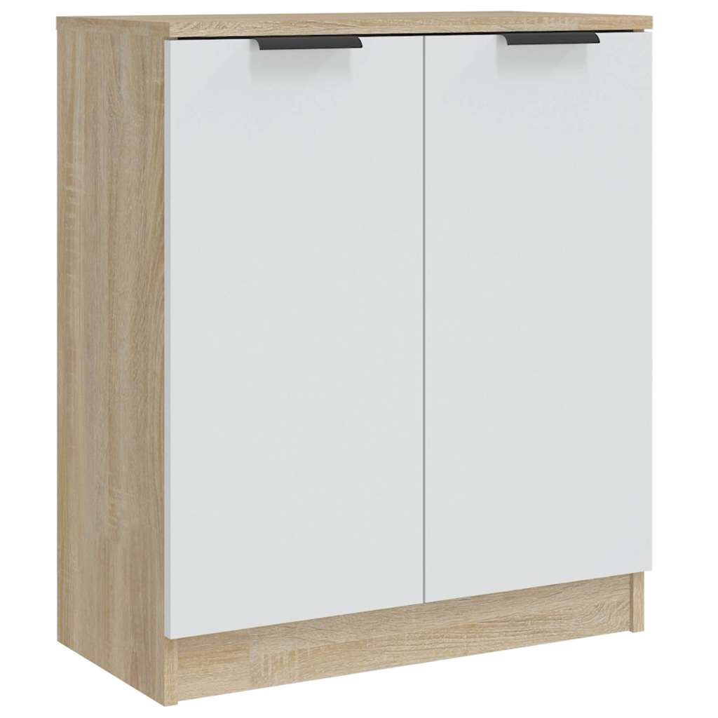 Ντουλάπι Λευκό / Sonoma Δρυς 60x30x70 εκ. Επεξεργασμένο Ξύλο