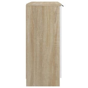Συρταριέρα Λευκή/Sonoma Δρυς 60x30x70 εκ. Επεξεργασμένο Ξύλο