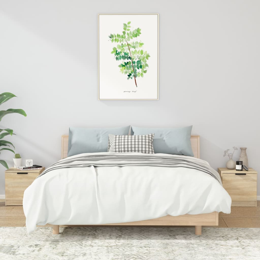 Κομοδίνα 2 τεμ. Sonoma Δρυς 40 x 39 x 40 εκ. - Pakobazaar