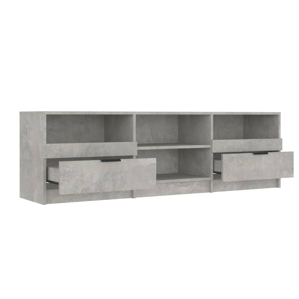 Έπιπλο Τηλεόρασης Γκρι Σκυροδέματος 150x33,5x45 εκ. Επεξ. Ξύλο